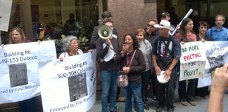 displacement protest