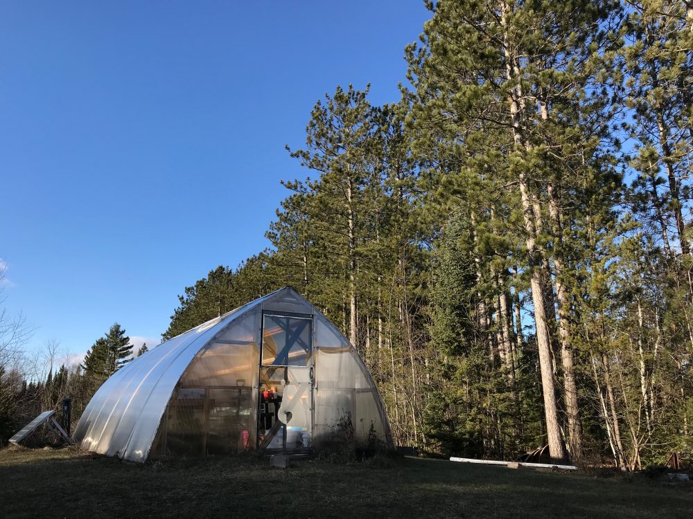 Greenhouse on Fond du Lac Tribal and Community College campus.