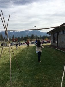 Native women play a game called Double Ball.