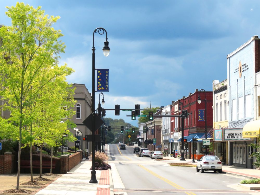 A walkable street in Tennessee.