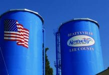 water storage tanks in Beattyville, Lee County, Kentucky