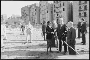 Decade of fire: President Carter tours the South Bronx with NYC Mayor Beame and HUD Secretary Patricia Harris