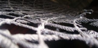 close-up image safety net of rope