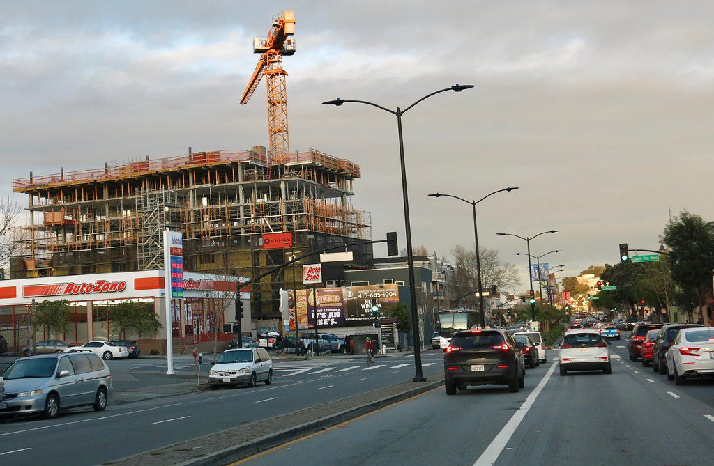 Construction of the 1296 Shotwell development looms over the Mission District