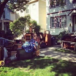 evictions: furniture and personal possessions outside a house