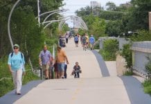 Image of Chicago's 606 trail, which many housing advocates say contributed to local gentrification
