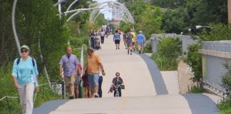 Image of Chicago's 606 trail, which many housing advocates say contributed to local gentrification