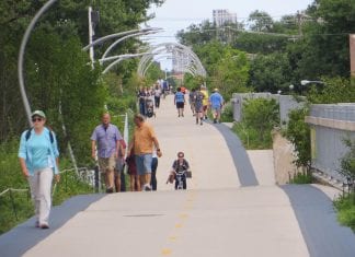 Image of Chicago's 606 trail, which many housing advocates say contributed to local gentrification