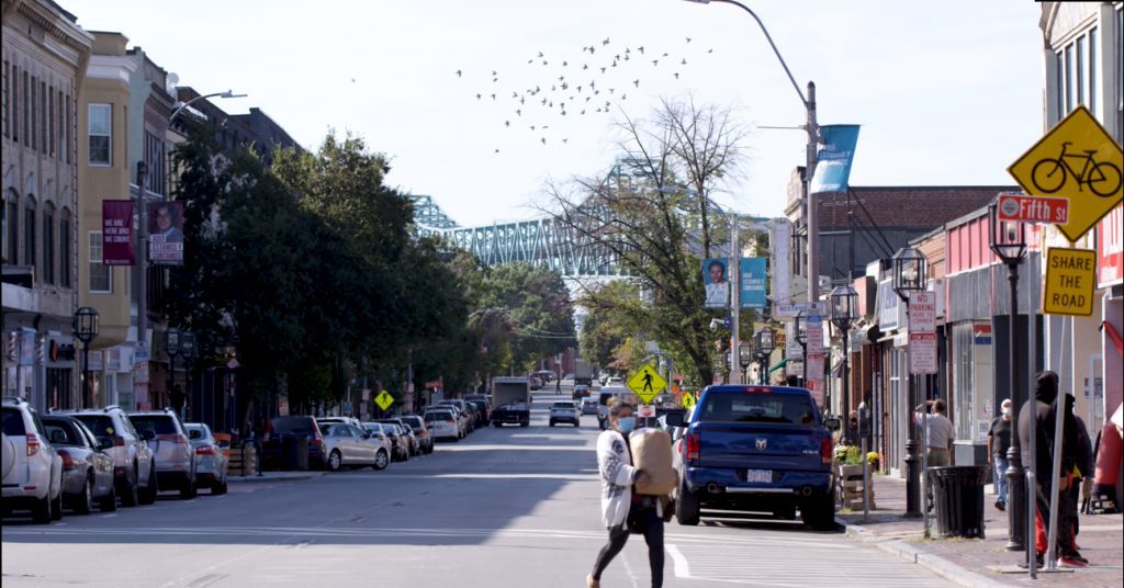 nonprofit housing. Image shows downtown Chelsea, Mass.