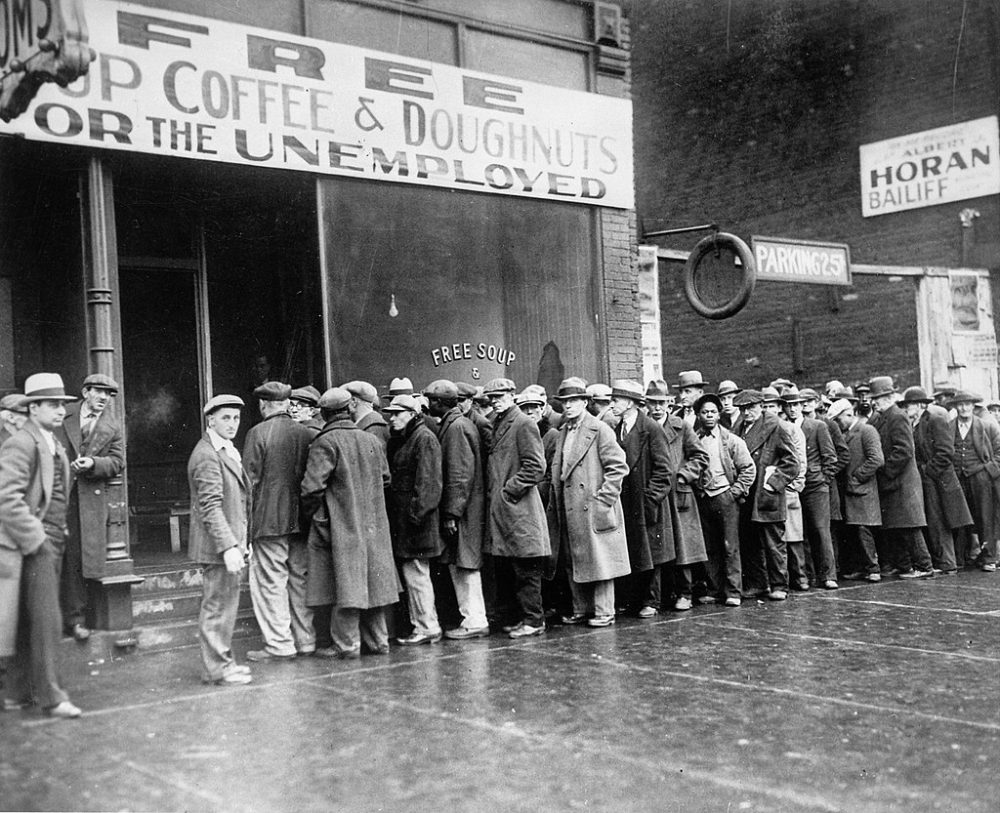 great depression food riots