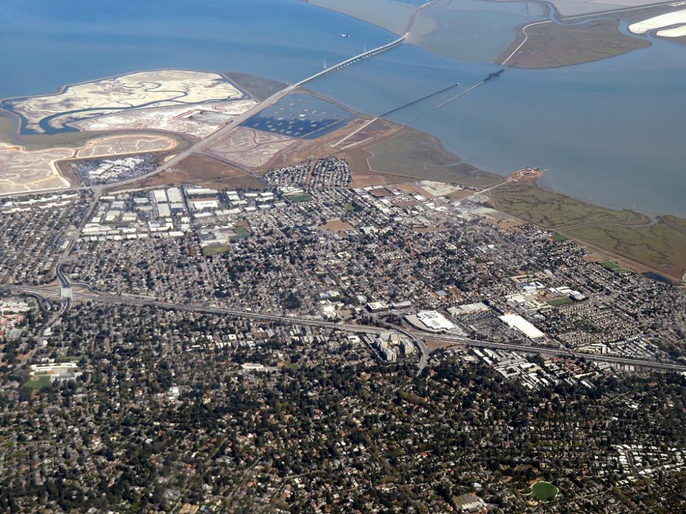 An aerial view of East Palo Alto.