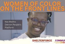 The card for Women of Color, an interview with Kea Mathis.